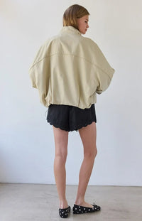 Stand Collar Button Jacket