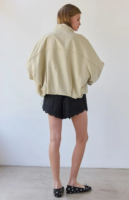 Stand Collar Button Jacket
