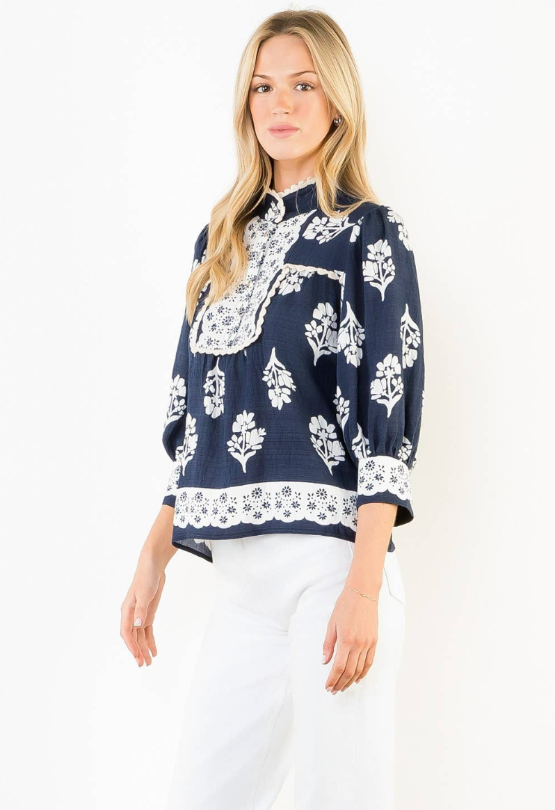 THML Long Sleeve Pattern Top