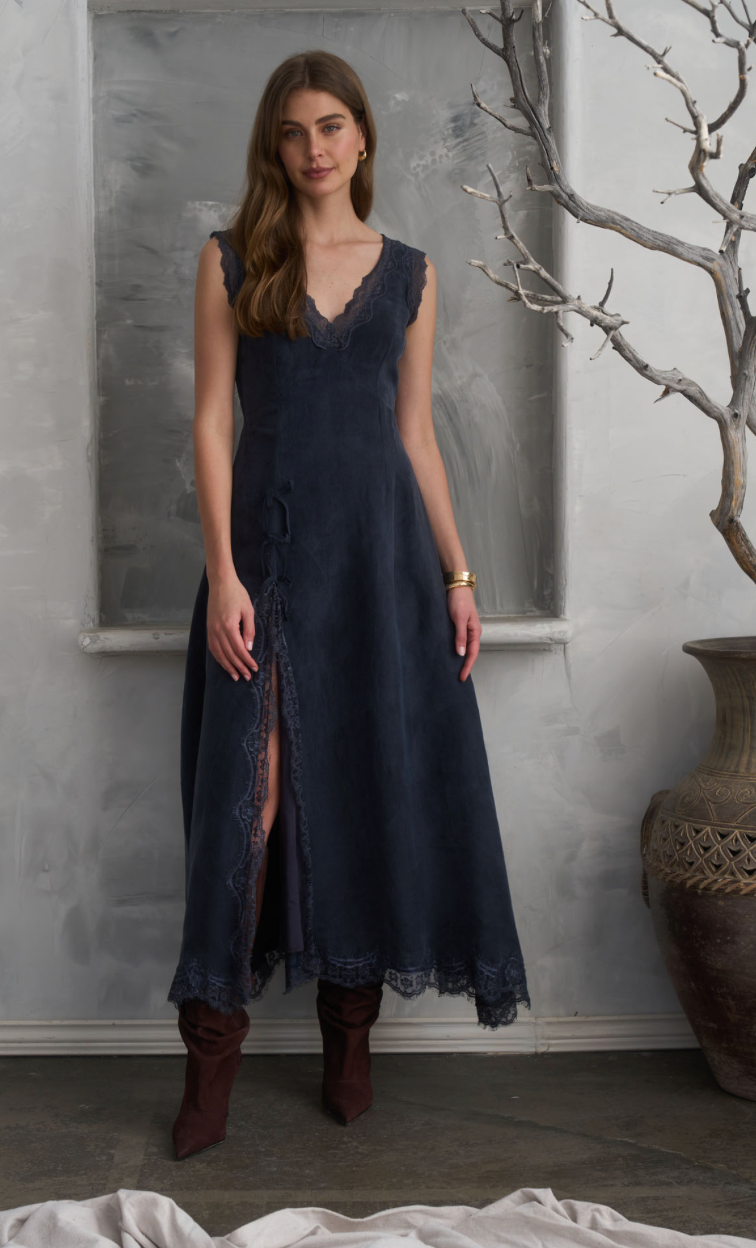 Moon River Lace Midi Dress