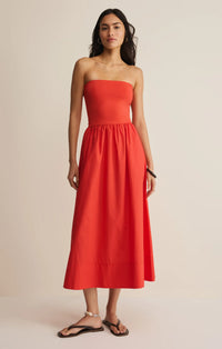 Z Supply Sunsought Strapless Midi Dress