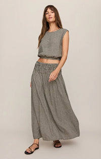 Brooke Gingham Skirt Black