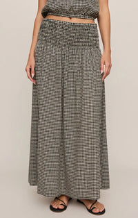 Brooke Gingham Skirt Black