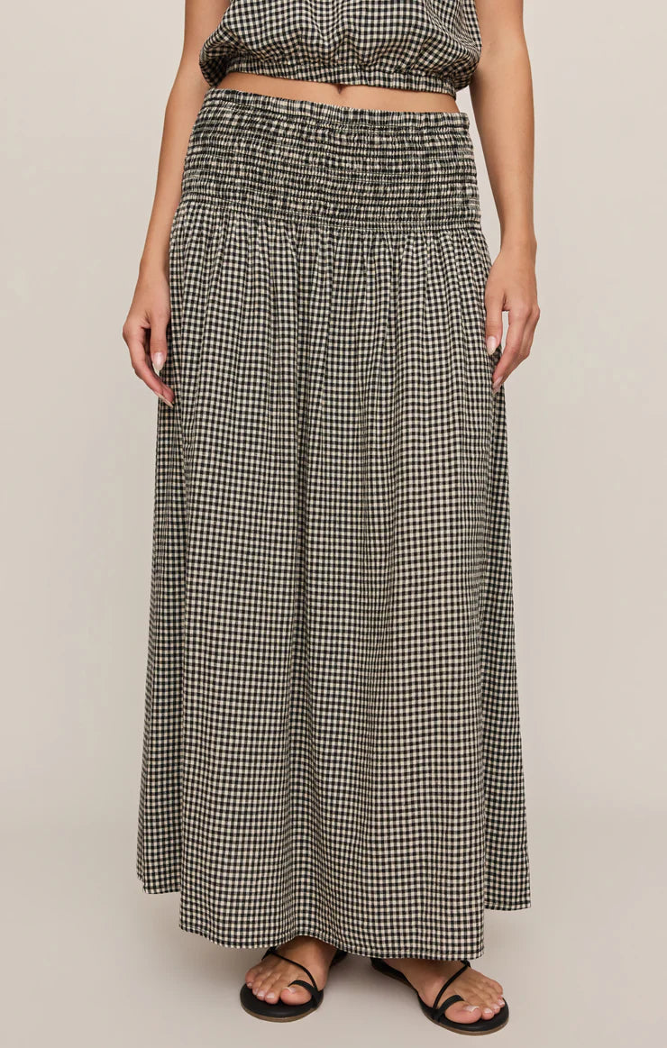 Brooke Gingham Skirt Black