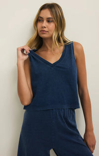 Sloane V-Neck Denim Tank