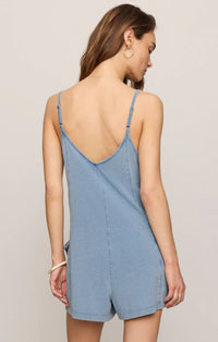 Z Supply Go Easy Jersey Denim Romper