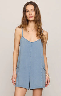Z Supply Go Easy Jersey Denim Romper
