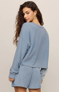 Z Supply Circuit Knit Denim Sweatshirt