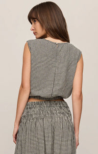 Brooke Gingham Skirt Black