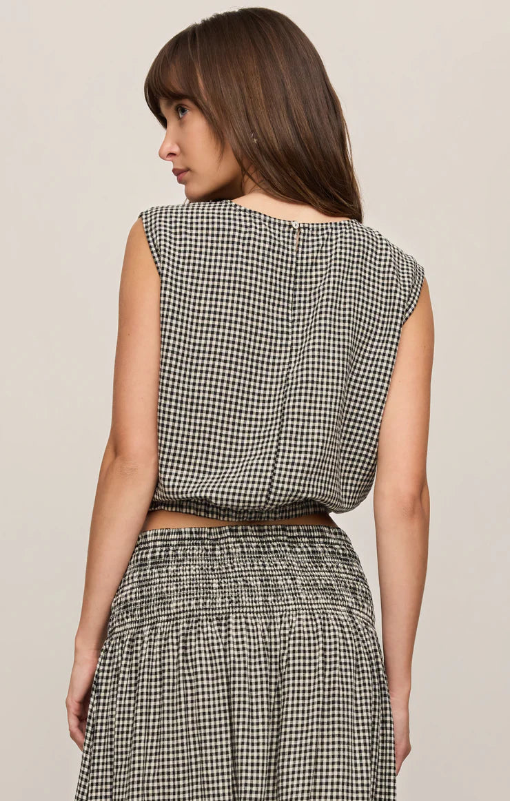 Brooke Gingham Skirt Black