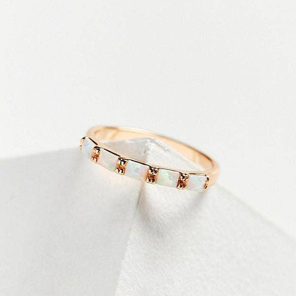 Opal Baguette Band