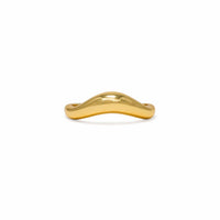 Crest Dome Ring | 14K Gold-Plated Ring for Women| 6, 7, 8