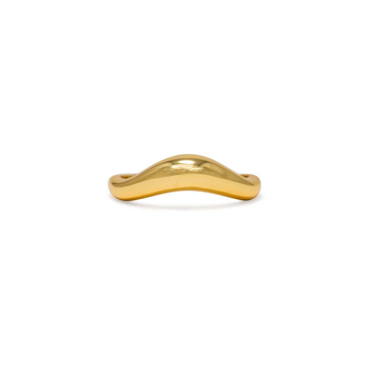 Crest Dome Ring | 14K Gold-Plated Ring for Women| 6, 7, 8