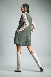 THE CORDUROY PLEATED ROMPER