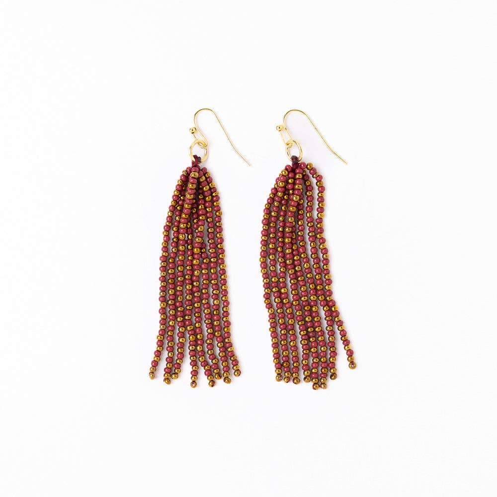 Tassel Seed Bead Earrings