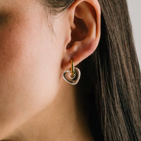 Corazon Hoop Earrings | Gold Hoop Earrings | Drop Earrings