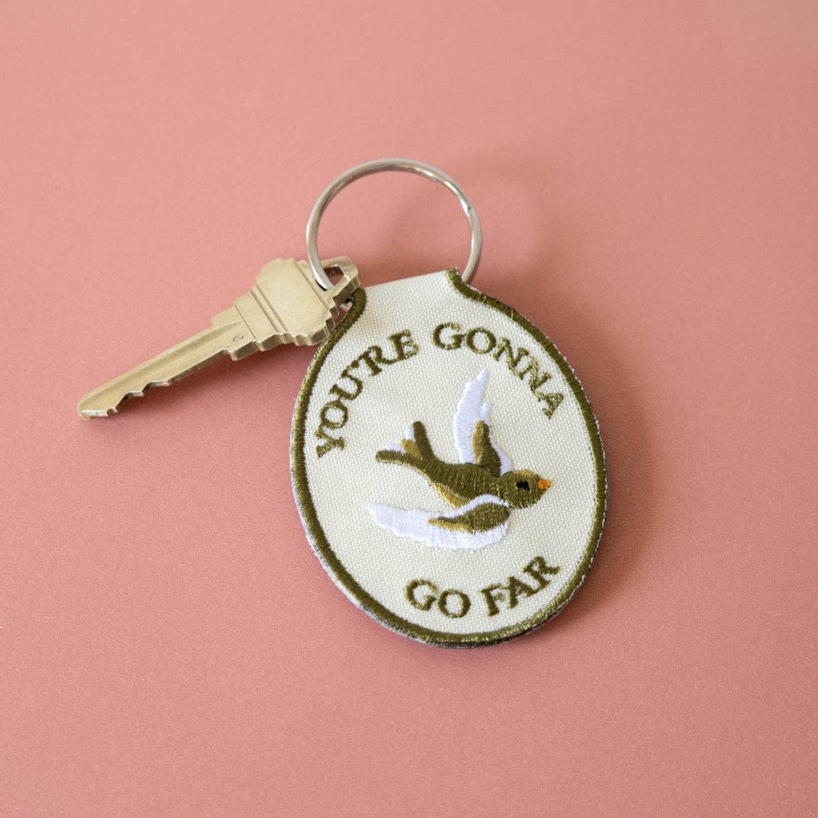 You're Gonna Go Far Embroidered Keychain