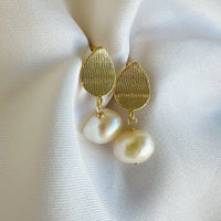 Annie Freshwater Pearl Stud Earrings Gold Filled