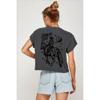 RIDE OR DIE VINTAGE GRAPHIC CROP TOP