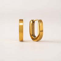 Maya Paperclip Hoop Earrings | Gold Hoops | Waterproof Hoops