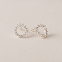 Halo Stud Earrings | Sunburst Studs | Crystal Stud Earrings