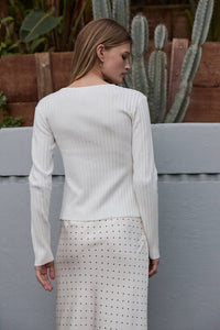 Slim Fit Knit Button Top - RTK1029