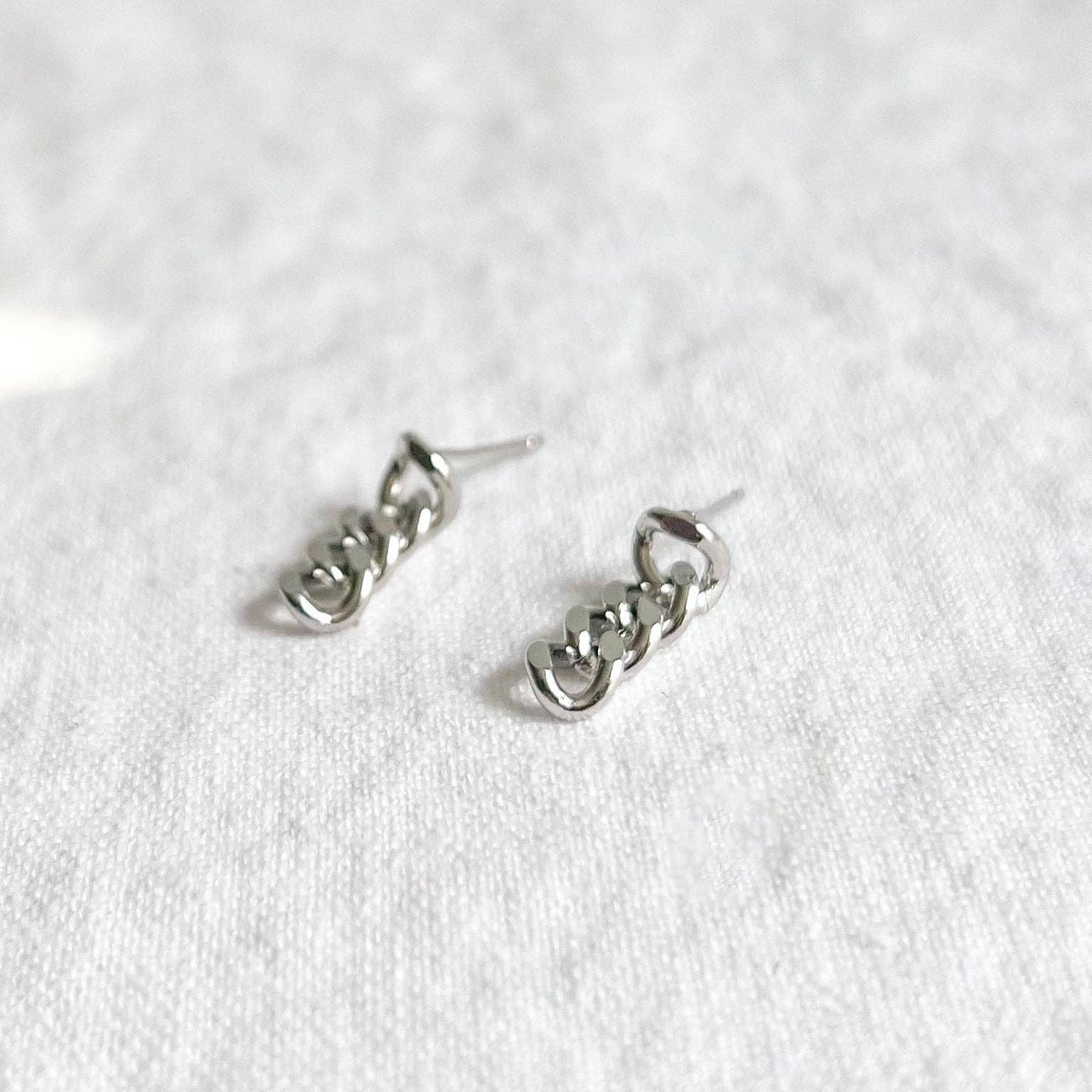 Silver Chain Studs