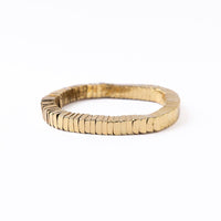 Lucille Square Bead Stretch Bracelet Brass