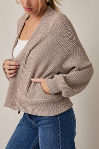 LONG SLEEVE CROPPED CARDIGAN