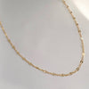 Kamryn Dapped Sequin Layering Chain Necklace Gold Filled 18"