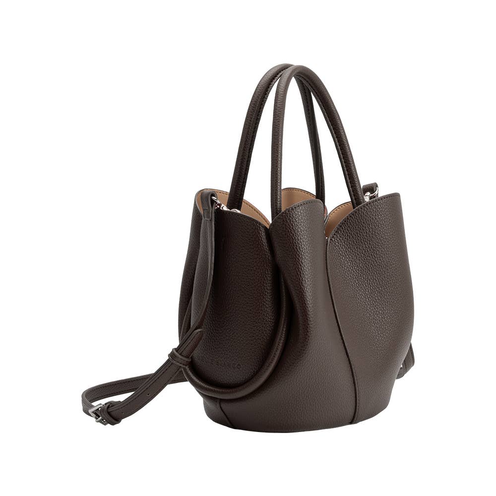 Tulip Choco Recycled Vegan Leather Top Handle
