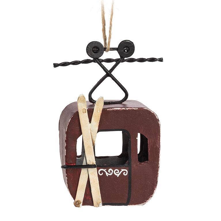 Red Gondola Ornament-4.5"H