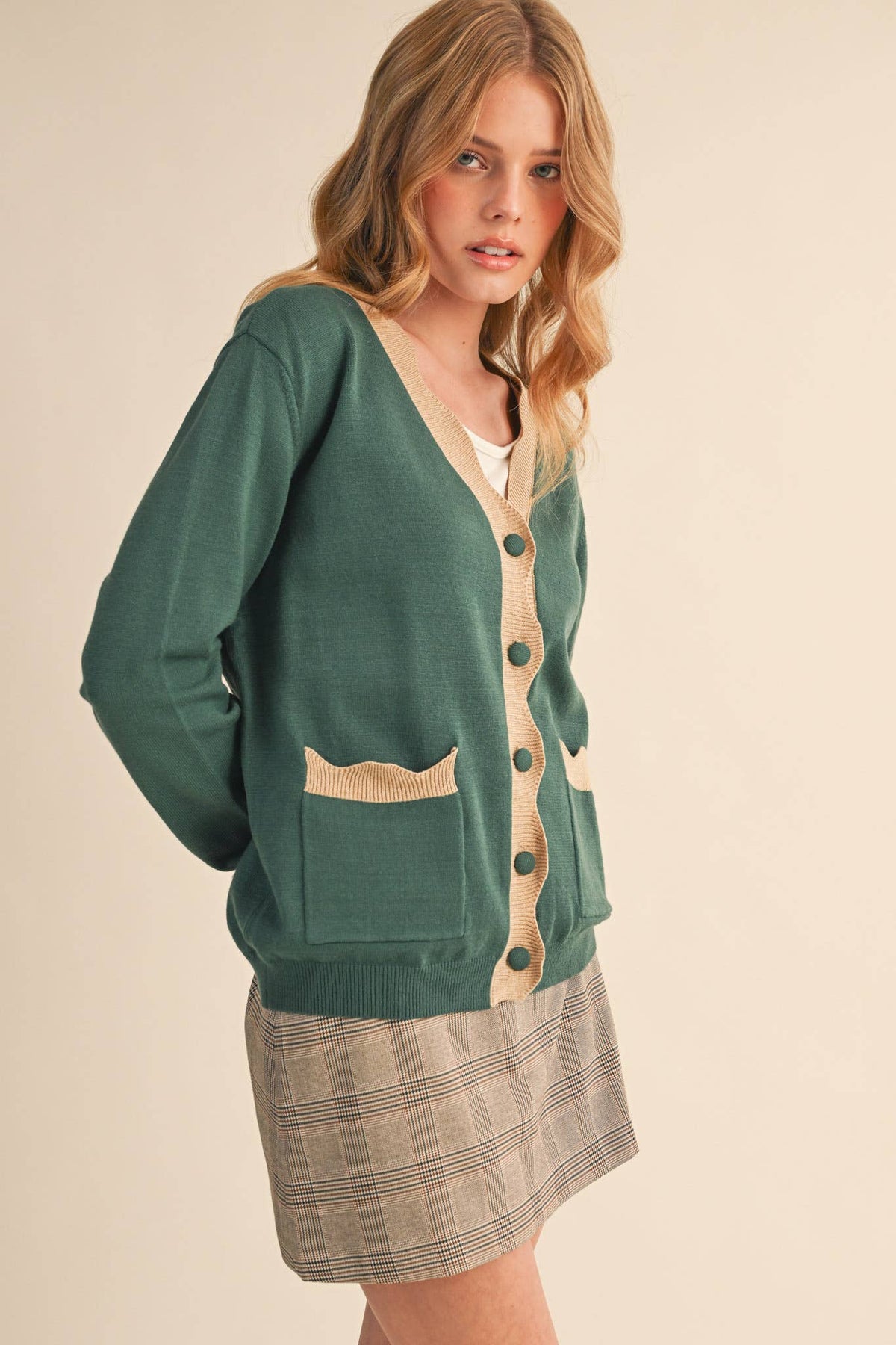 Scalloped Sweater Cardigan