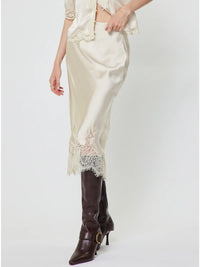 Current Air Lace Hem Skirt