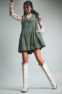 THE CORDUROY PLEATED ROMPER