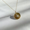 Sunburst Pendant Necklace Gold Filled