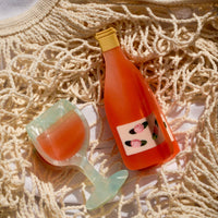 Large Rose Wine Bottle Hair Claw Clip