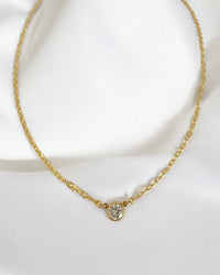 Florence Solitaire CZ Necklace Gold Filled