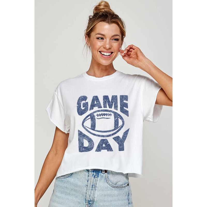 GAME DAY VINTAGE  GRAPHIC CROP TOP