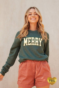 MERRY FOIL Graphic Sweatshirt