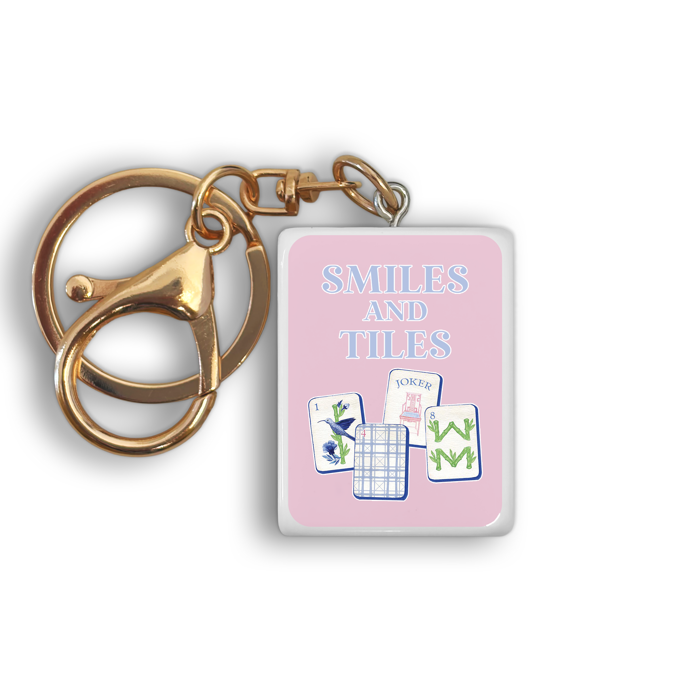 Mahjong Tile Keychain - Smiles and Tiles