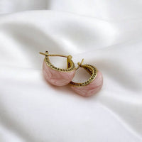 Palmer Colorful Enamel Hoops Earrings Gold Filled