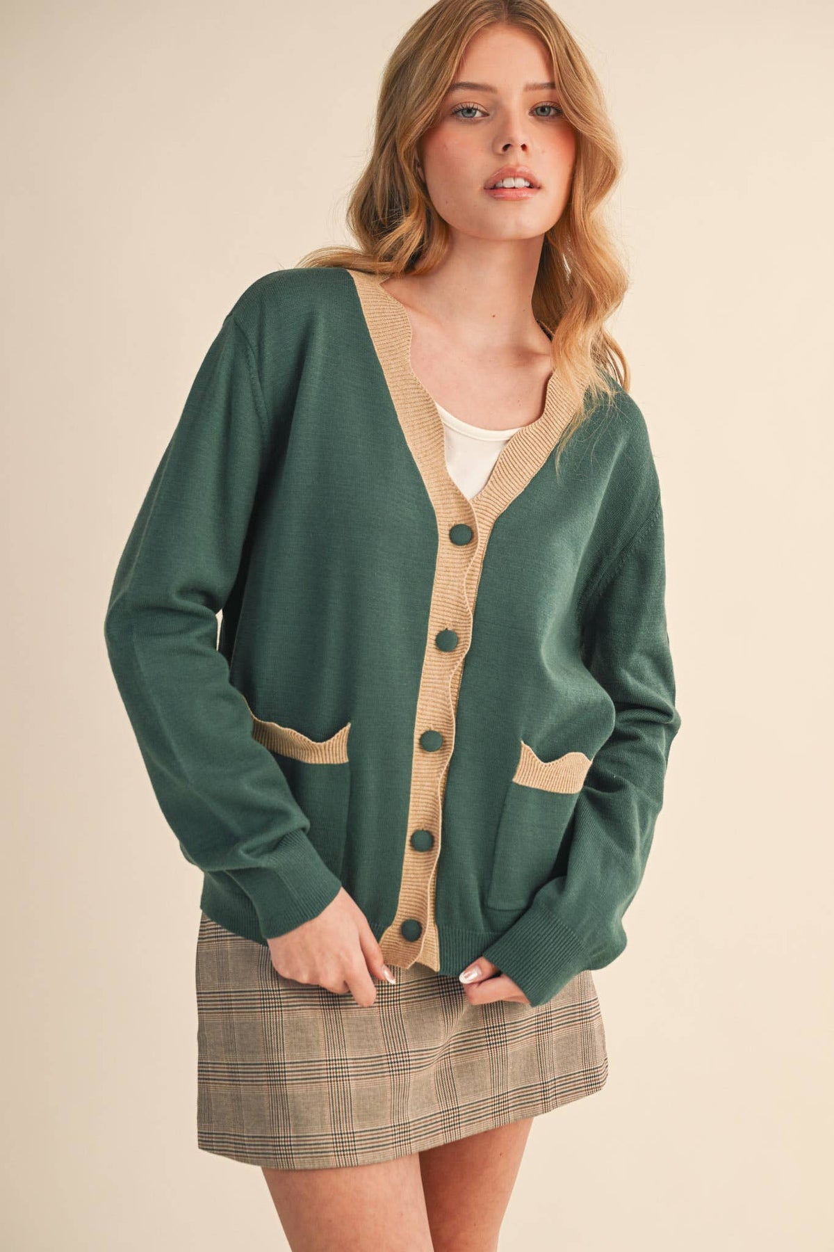 Scalloped Sweater Cardigan