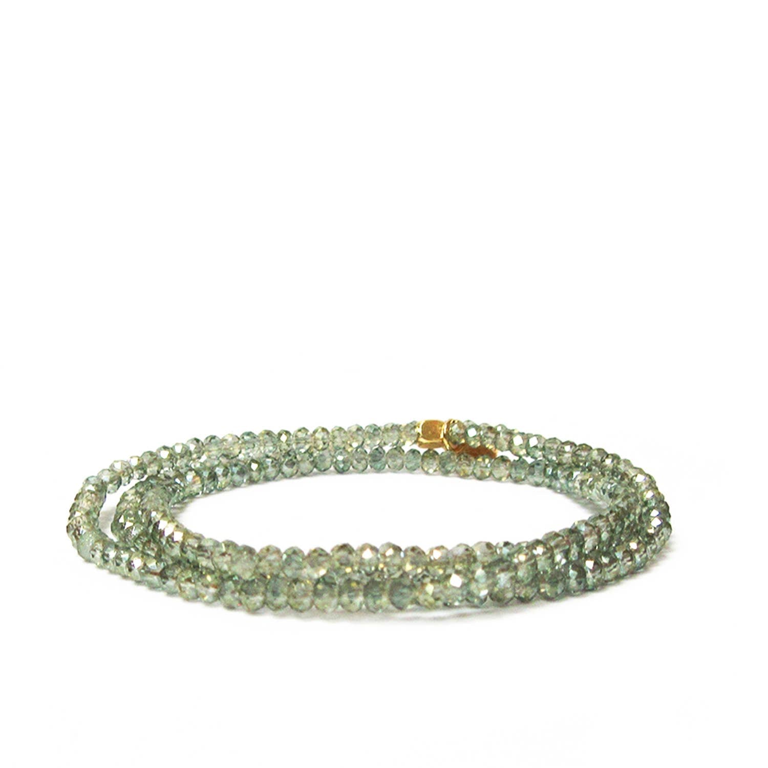 Mini stretch crystal beaded wrap bracelet