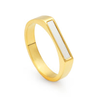 Tofino Ring | Waterproof Signet Ring | Gold Shell Ring