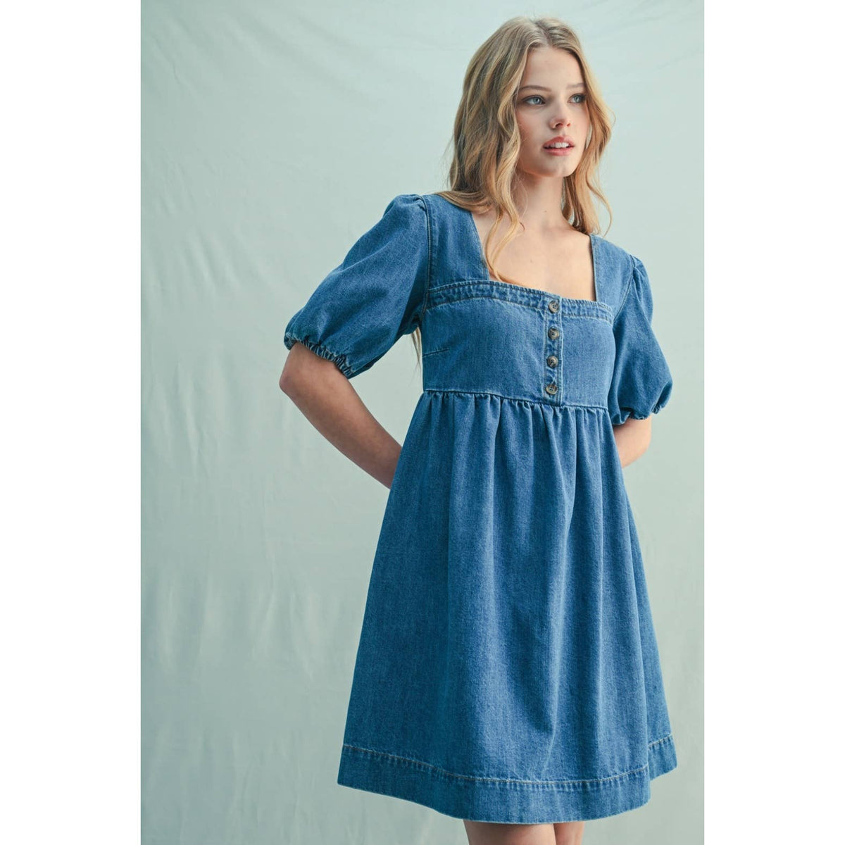 THE DENIM MINI DRESS