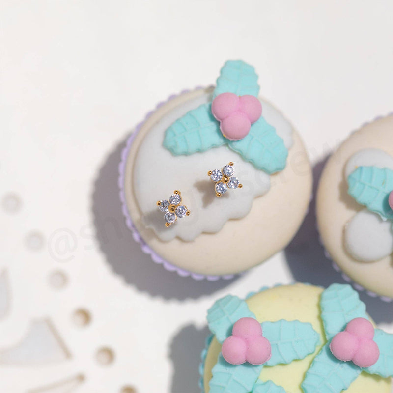 Teeny Tiny Clear Cluster Studs