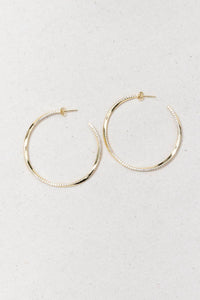 TWISTED HOOP- 14K GOLD VERMEIL