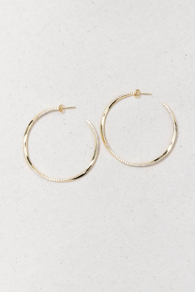 TWISTED HOOP- 14K GOLD VERMEIL