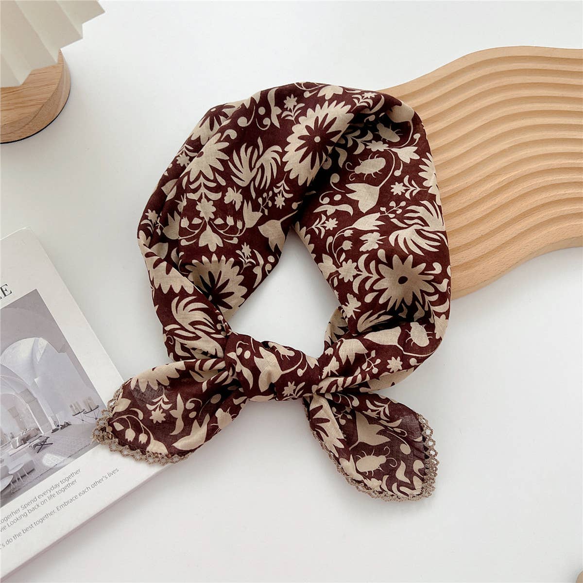 Cotton Linen Square Scarf